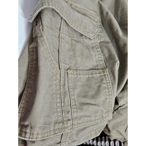 Wrangler mens' heave duty 8 pocket cargo workman khaki zip up shorts size 38 - Picture 7 of 9